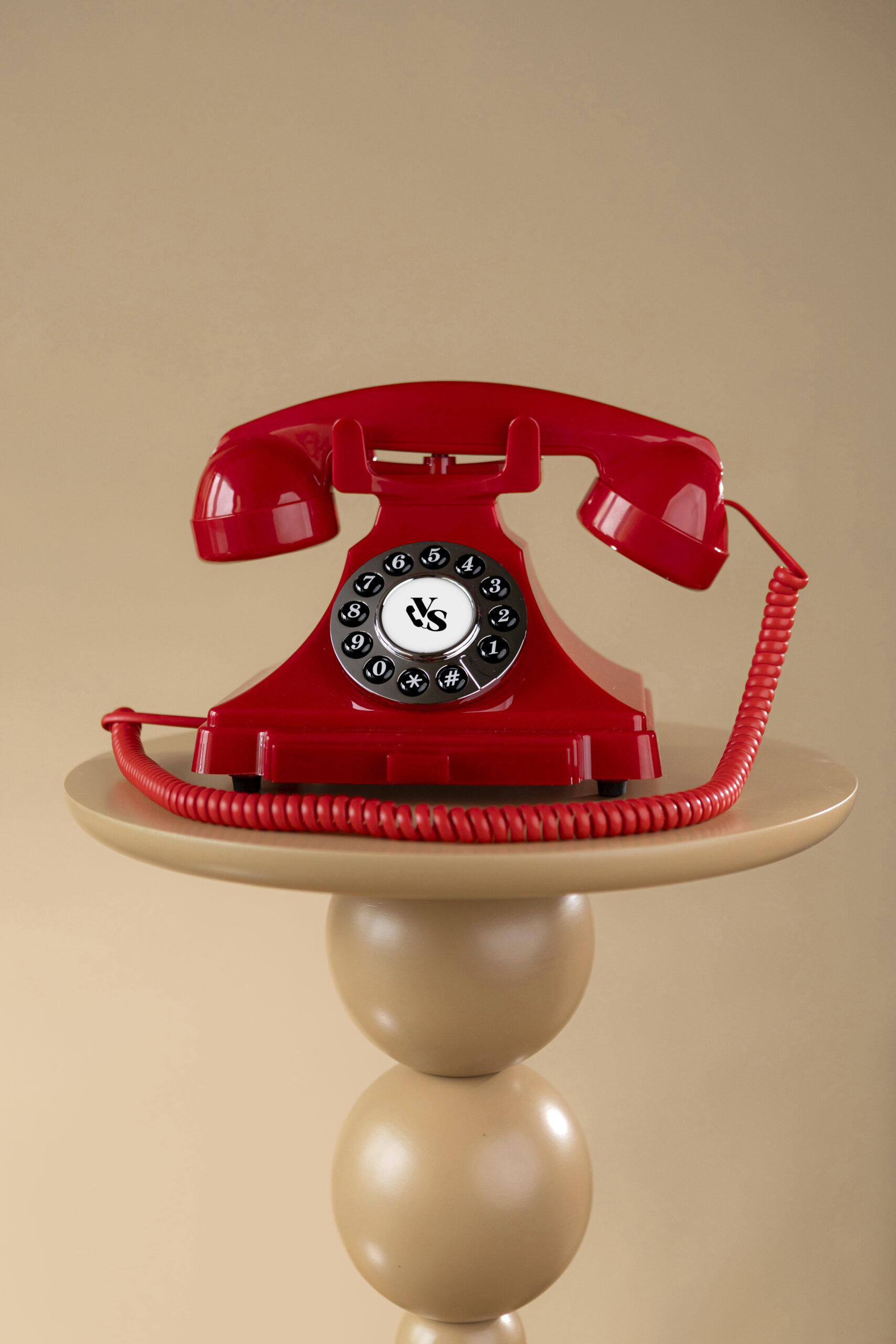 Czerwony telefon życzeń audio księga gości w stylu retro